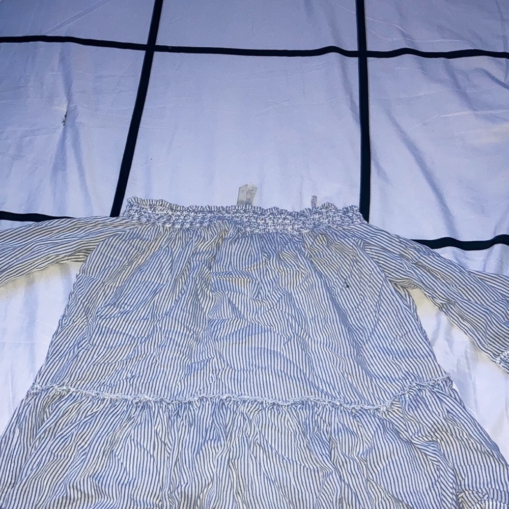 Blue and white long sleeve